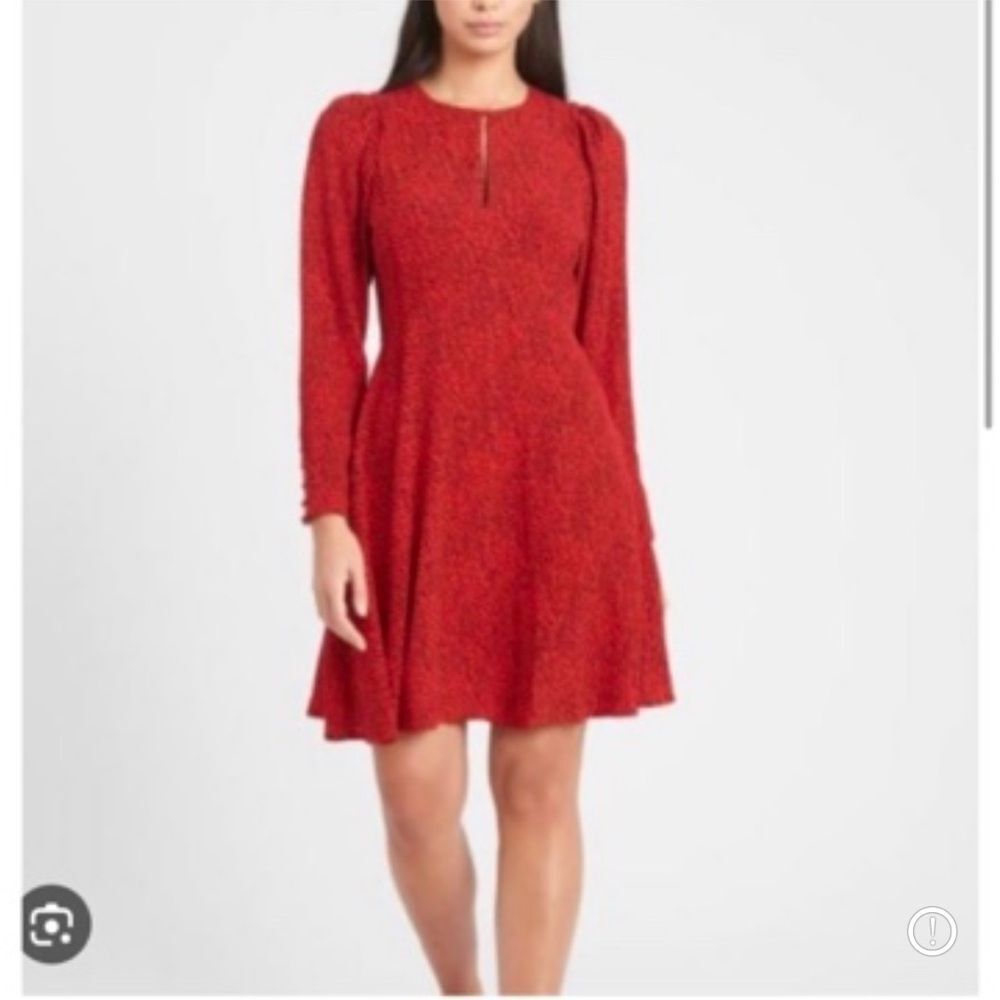 Elegant Red Long Sleeve Dress